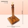 Vintiquewise Decorative Wood Paper Towel Holder with Stand for Kitchen, Dining Room, and Office QI004389